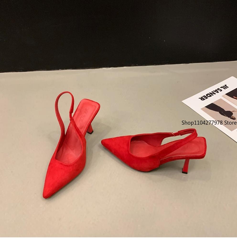 Fashion High Quality Ladies Shoes Slip-on 2025 Women's Sandals Fashion Slingbacks Office and Career Hot Sale Plus Size Toe Cap Sandals