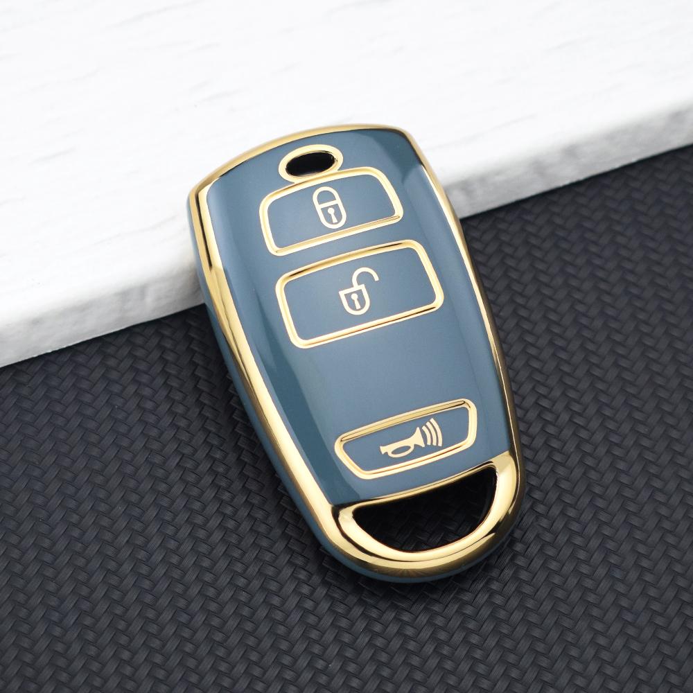 TPU Key Case Fob Protector for Old Model Kia Grand Carnival Sedona - Anti-Scratch Car Key Shell Holder Key Chain Accessories