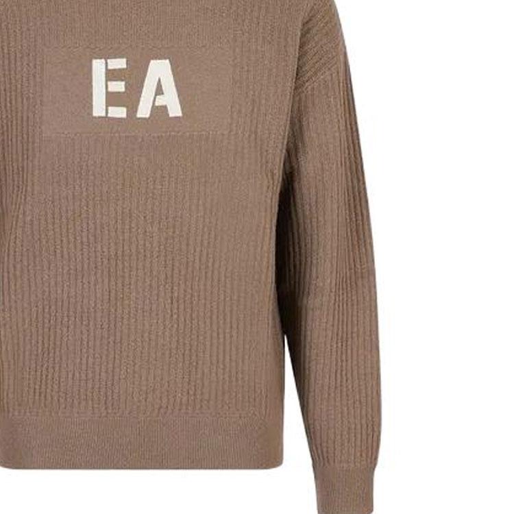 EMPORIO ARMANI Sweaters Men's Brown Crew Neck Moderate Other 6L1MXK1-MBQZ1-F409