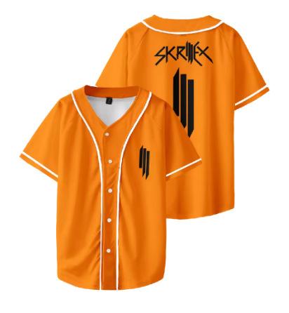 Rapper Skrillex Merch Short Sleeve T-Shirt Streetwear Hip Hop Uniform Hugh