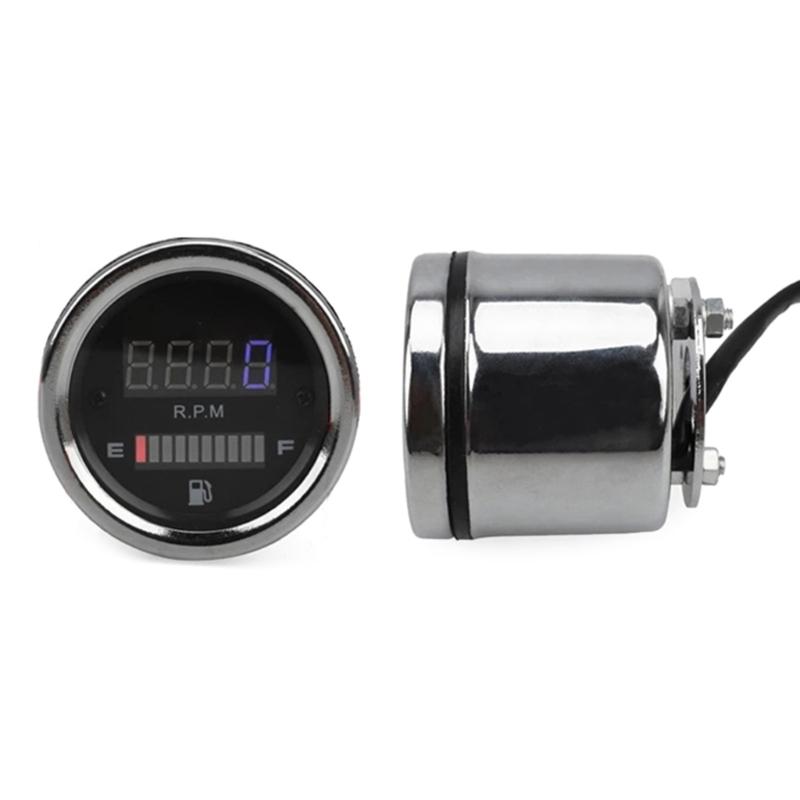 Wettbewerbsfähiger Motorrad-LCD-Instrumentenanzeiger 12V mit Drehzahlmesser und Tankanzeige, geeignet für Adventure-Biker