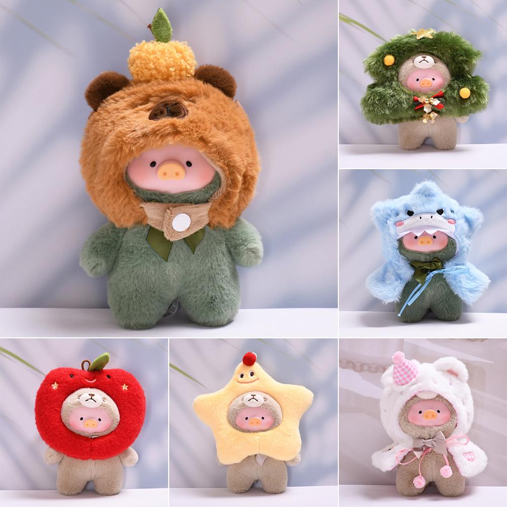 For 14cm Lulu the Piggy Headwear Cape Fashion Doll Clothes Color Match Hoodies Dolls Accessories Cute Decoration Little Clothes
