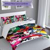 3pcs Custom Name Mighty Morphin Power Rangers Set,Includes 1 Duvet Cover and 2 Pillowcases,All-season Bedroom Decor
