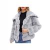 Europa, Amerika, Herbst und Winter neue Pelzjacke Kaninchenfell kurz Oberteil Damen Pelz Reversjacke X