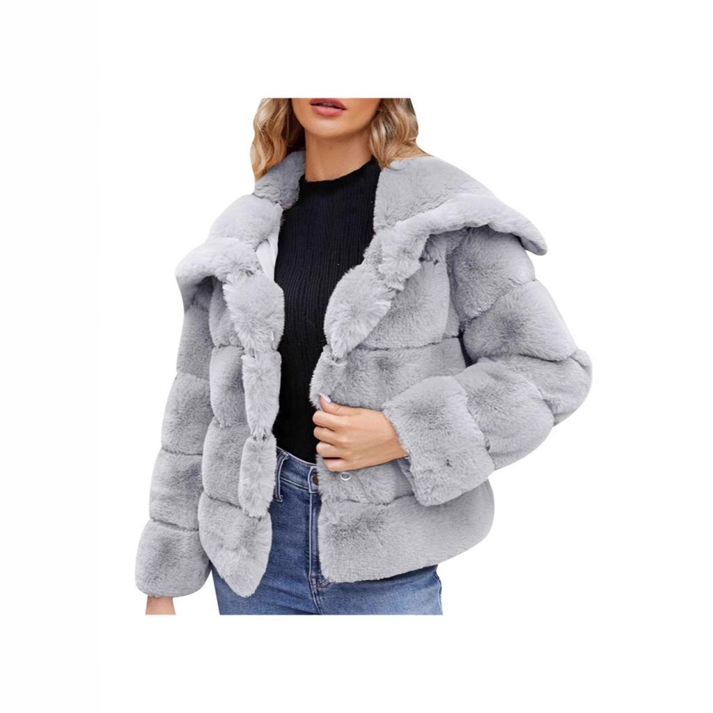 Europa, Amerika, Herbst und Winter neue Pelzjacke Kaninchenfell kurz Oberteil Damen Pelz Reversjacke X