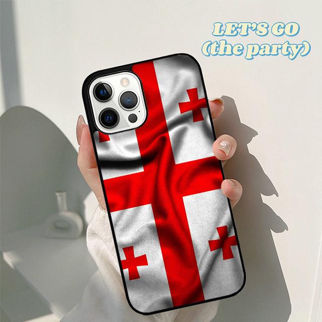 Autumu Georgia Grunge Flag Phone Case Cover for iPhone 17 Air 16 16e 15 12 11 13 14 Pro Max Apple Plus Coque