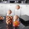 Modern Glass Coffee Bean and Tea Storage Jar with Cork Stopper