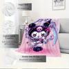 1pc Cute Gothic Skull Cat Blanket with Crown and Bow Design - Home Decoration, Seasonal Use, Comfortable, Machine Washable, Suitable for All