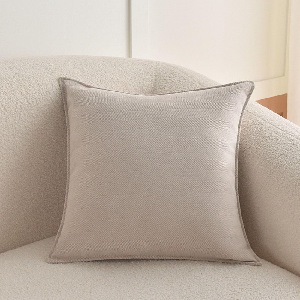 New Elegant Style Chenille Cushion Covers 18inch Square Polyester Throw Pillowcase Soft Solid Color Pillow Cases Bedroom Decor