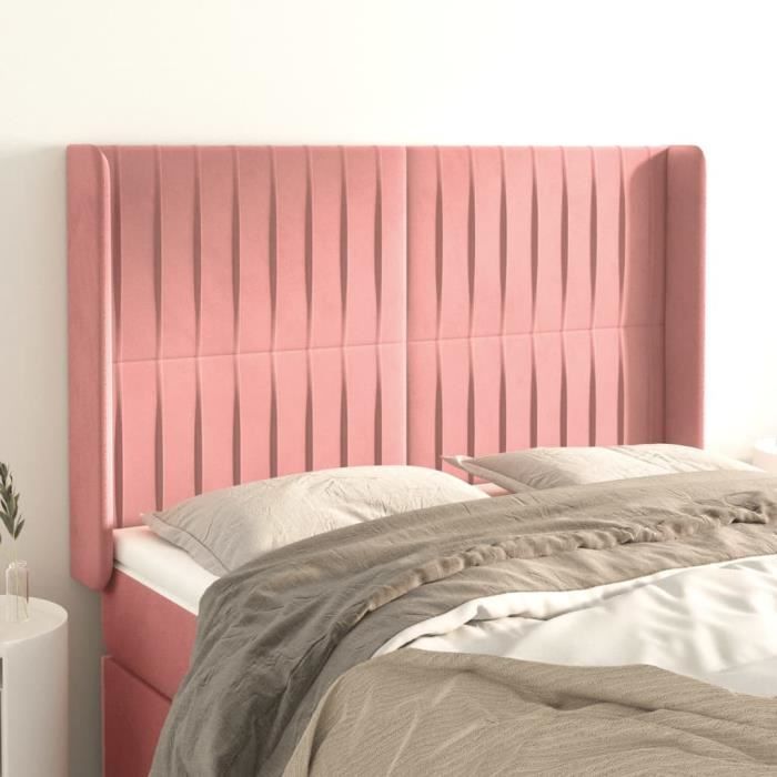 VidaXL Headboard with Ears Pink 147x16x118-128 Cm Velvet3119871