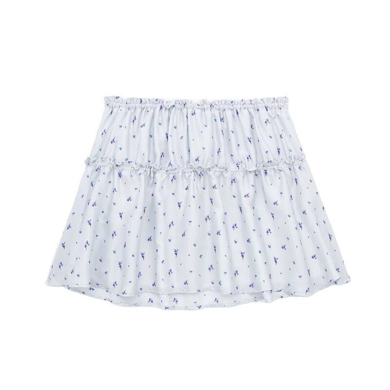 

Fashion Style 2024 Summer New Arrival Women s Laminated Decoration Silk Satin Texture Tops High Waist Skirt 2542378 Skirt L