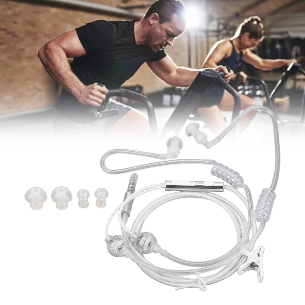 Tube Earbuds Ergonomic Radiation Noise Reduction Portable Binaural 3.5mm Tube Headset for Laptop Tablet