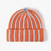 Korean Style Color Block Double Layer Knitted Hat For Winter Warmth And Fashion