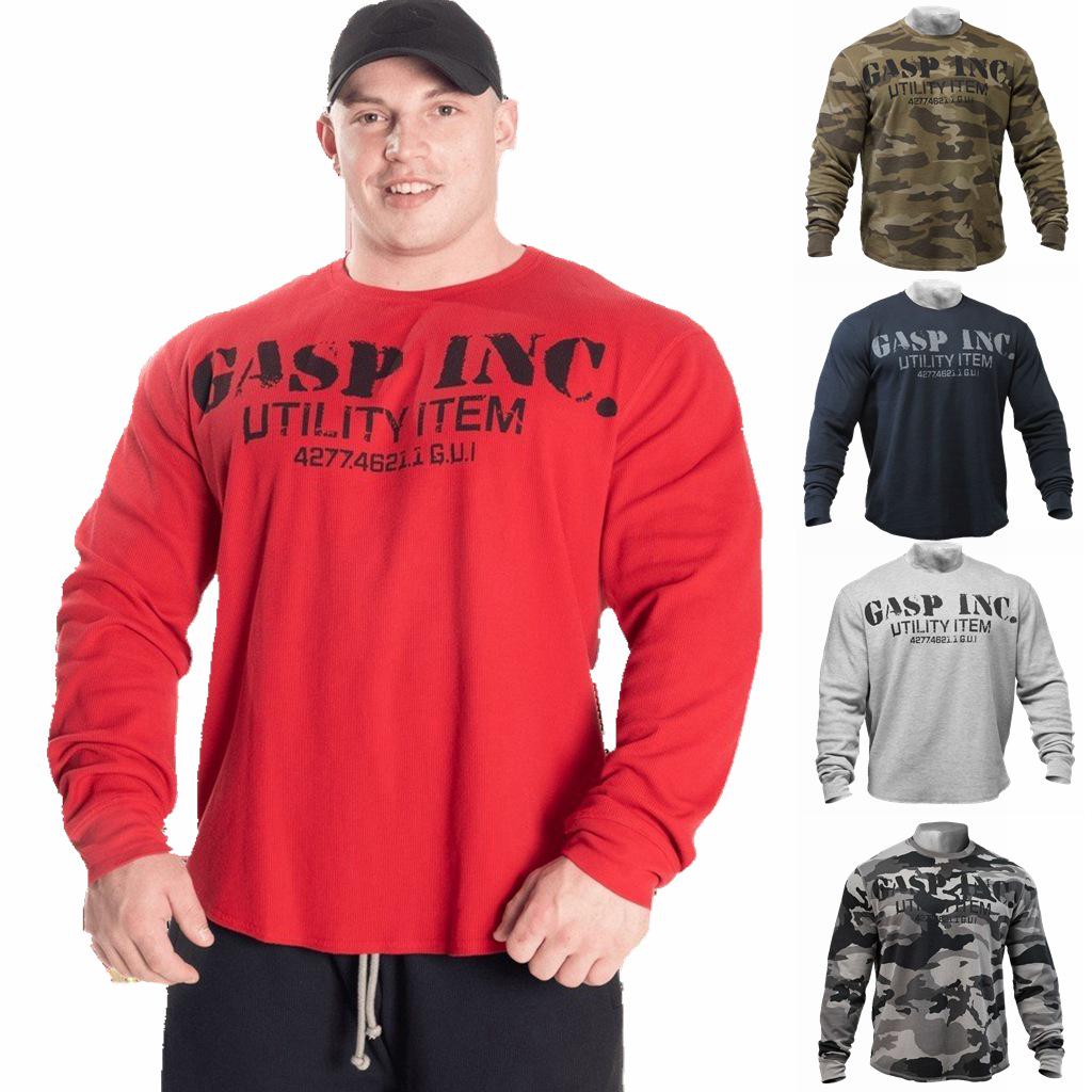 

Autumn/Winter GASP Camouflage Long-Sleeve Fitness Shirt - Large Size, Warm, Breathable, New Style Small камуфляж зелений колір