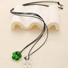 Retro Minimalist Fashion Free Knotting Flower Pendant Wax Thread Necklace Clavicle Chain