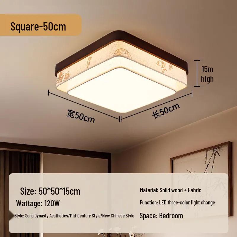 Song Dynasty Aesthetic Ceiling Light - New Chinese Style for Living Room, Bedroom & Study