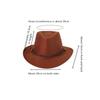 Vintage Western Cowboy Hat Solid Color Basin Hat Wide Brim Jazz Hat Outdoor Sun Protection For Hiking Camping Riding