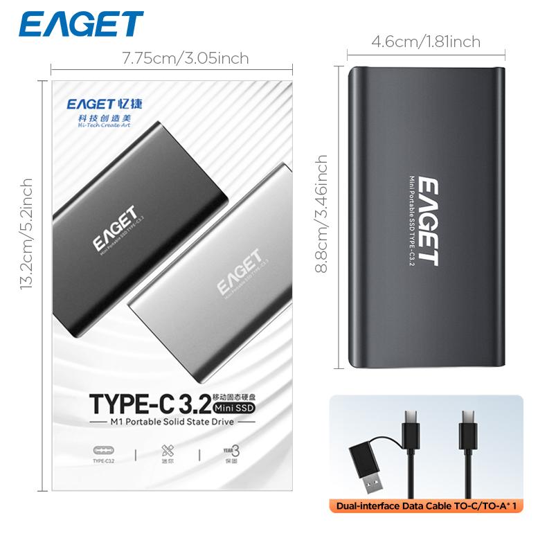 External SSD Portable SSD USB 3.2 Gen 2x2 for PC and Mac Photographers, Content Creators and Gaming SSD External Drive