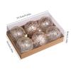 6pcs 8cm Christmas Ball Gift Box PET Christmas Tree Pendant  Home Xmas Decor