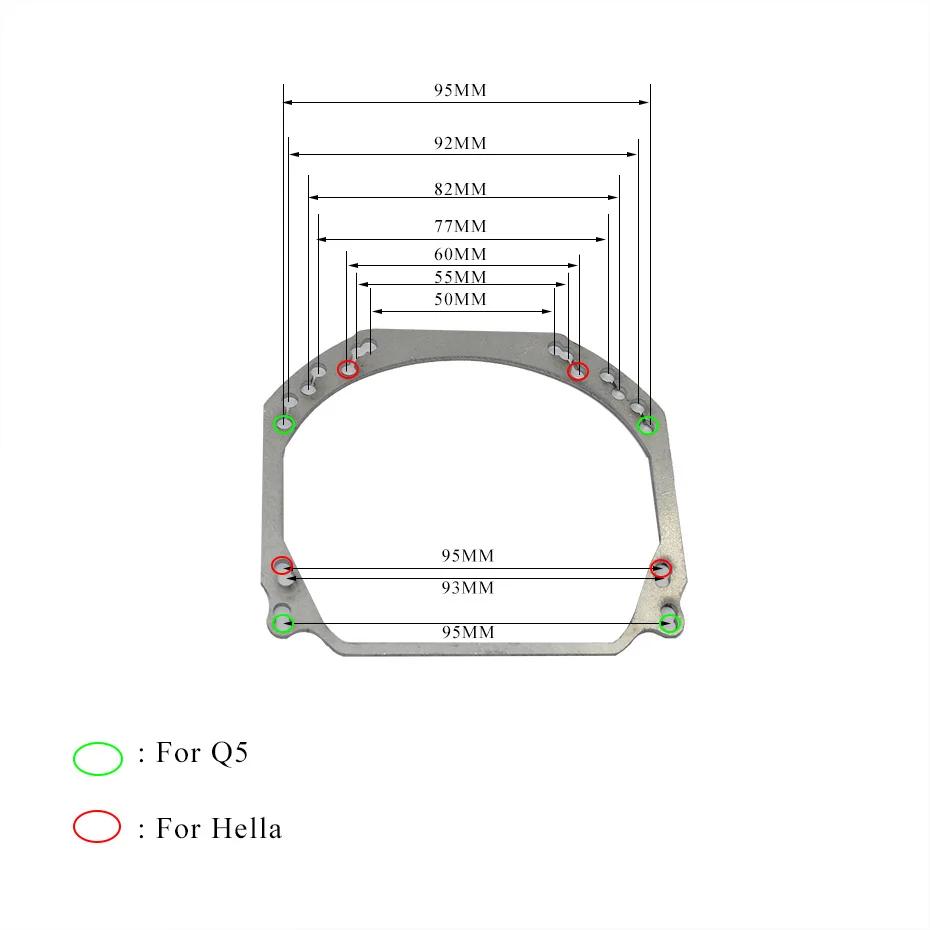 Ronan Headlight Mounting Frame Adapter For Hella 3R G5 Koitos Mondeo Pajero Retrofit Bi-xenon Biled Projector Lens Car Headlight