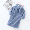 Children's Plush Cartoon Bathrobe - Boys' & Girls' Double-Sided Fleece Pajamas for Autumn/Winter