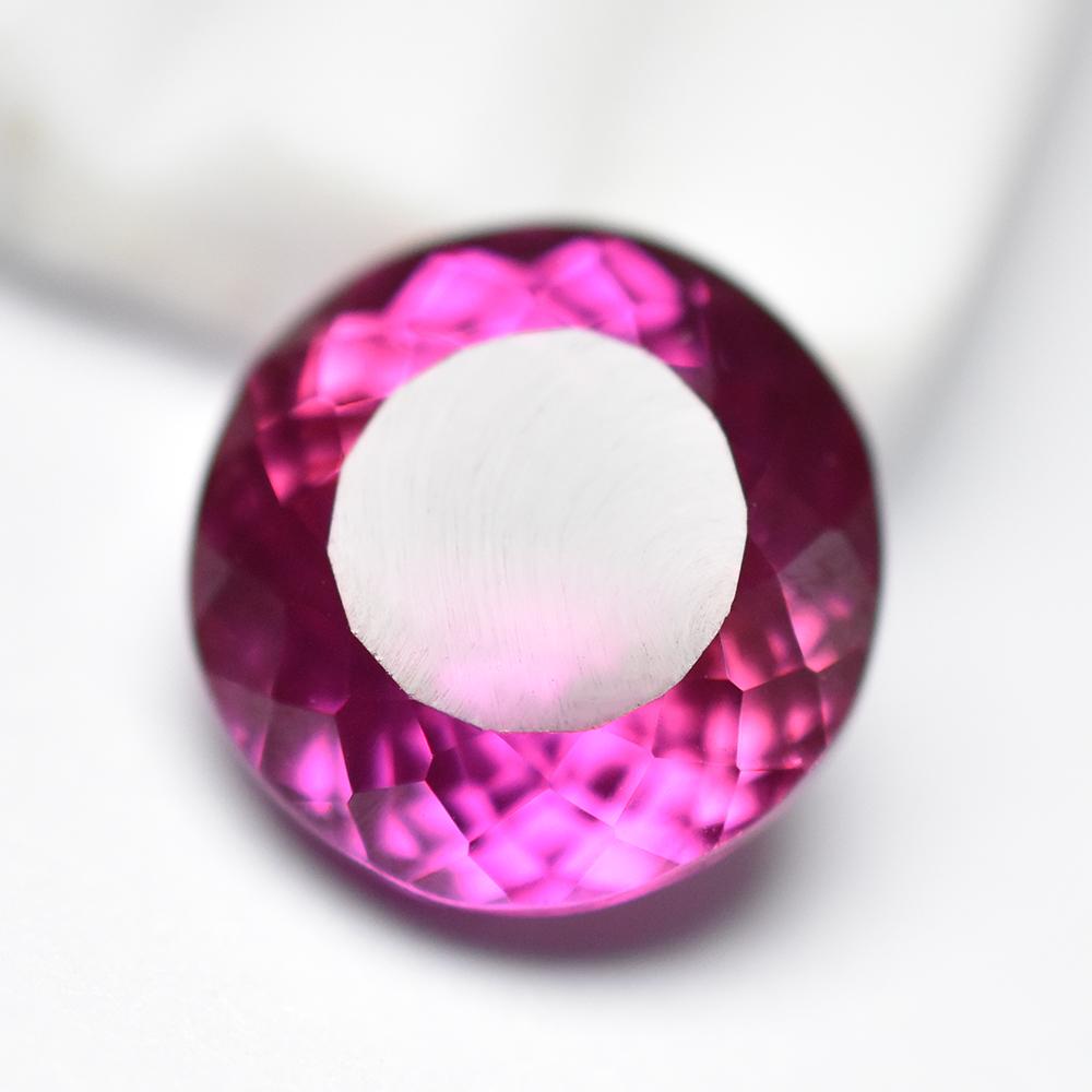 Natural Pink Tourmaline 10.65ct Round Cut Certified Loose Gemstone