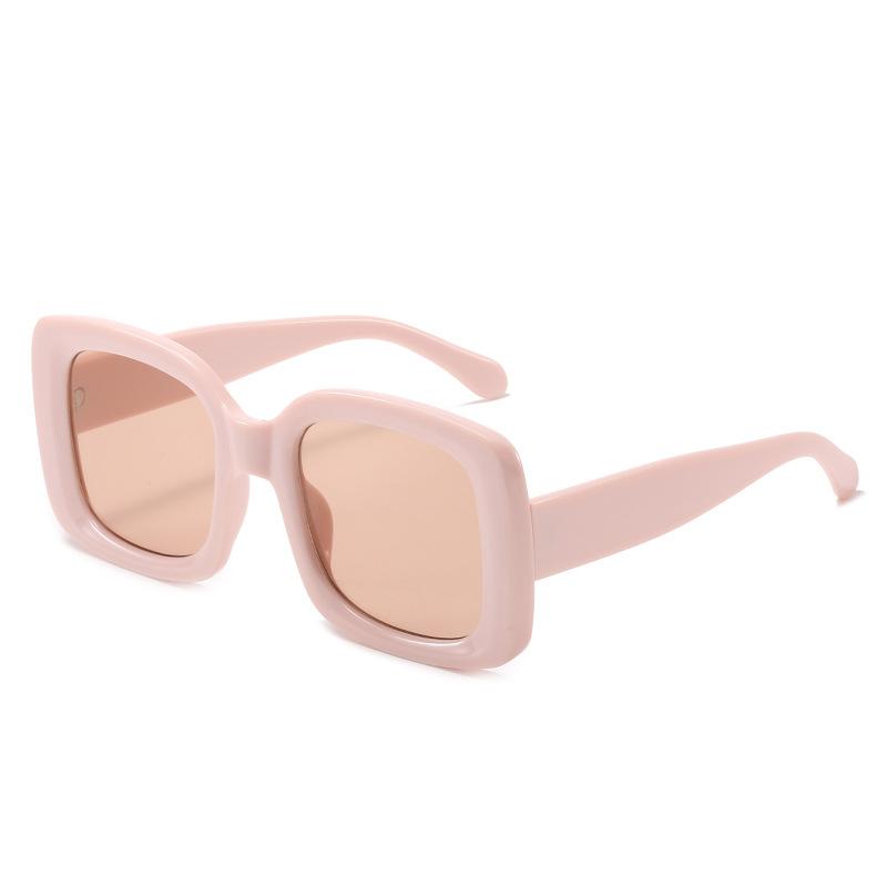 Box Sunglasses European And American Personality Versatile Black Pc Glasses Fashionable Thin Face Sunglasses