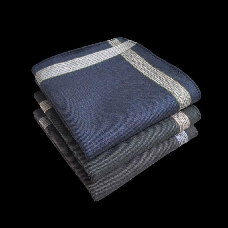 3 SZTUKI Męskie Chusteczki z Winylowymi Wzorami Miękka Bawełniana Chusteczka do Codziennego Użytku i na Event 43x43cm