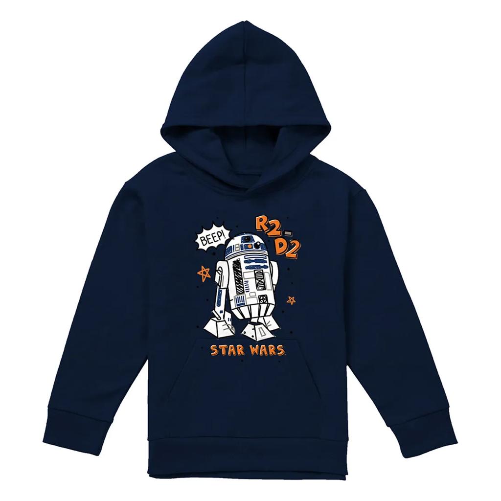 STAR WARS Dziecięca/Dziecięca Bluza z Kapturem z Markerem R2-D2