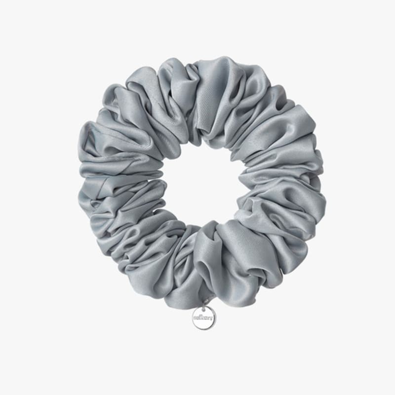 Mellotory Shirring Satin Scrunchie (sky Blue)