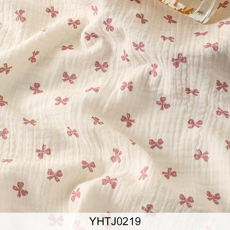 

Бавовняна двошарова крепова тканина з принтом для шиття домашнього одягу, дитячих спідниць, піжам, ручного виготовлення DIY, тканин для одягу 50x135cm