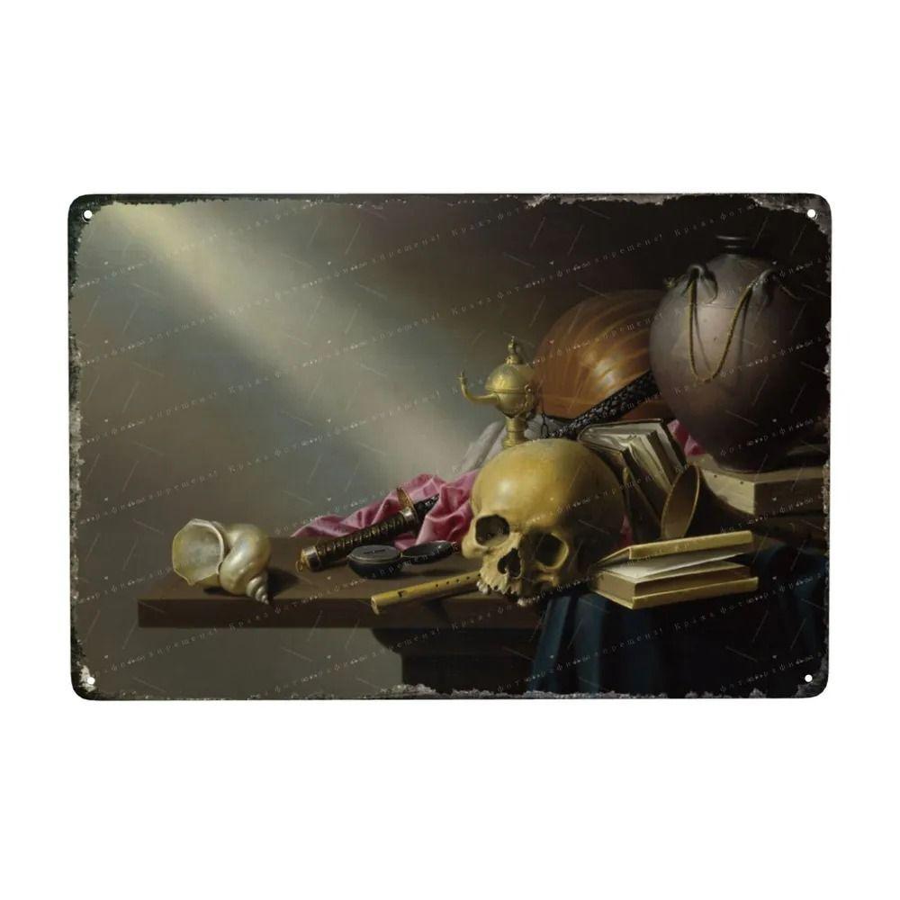 Oil Painting Style Retro Characters Landscapes Metal Tin Sign Wall Poster