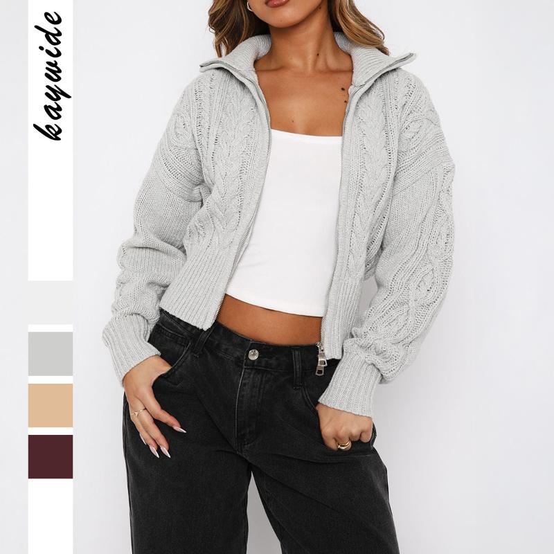 Simple and Fashionable Long-sleeved Solid Color Woolen Women's Clothing 2025 Autumn Winter