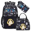 One Piece Backpack Monkey D Luffy Travel Nylon Mochila Feminina Bagpack Bolsas School Bags for teenager Laptop School Bags 3pcs