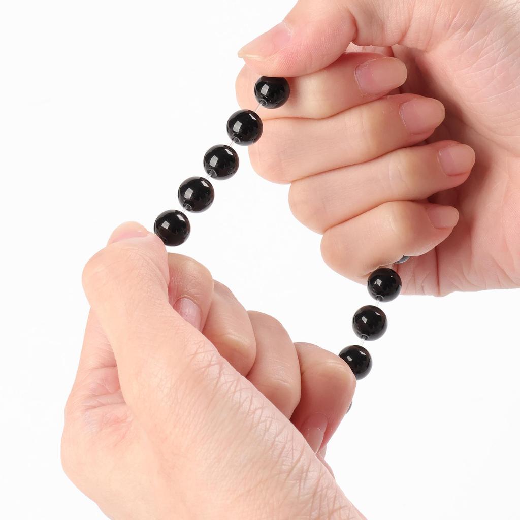 Trendy Natural Stone Bracelet for Girls - Smooth 6-10mm Round Beads