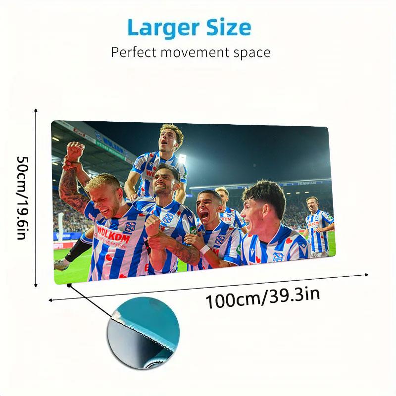 SC Heerenveen Mouse Pad, Large Gaming Desk Mat, Non-slip XXL Mousepad for Laptop & Tablet, Mini PC Playmat with Stitched Edges