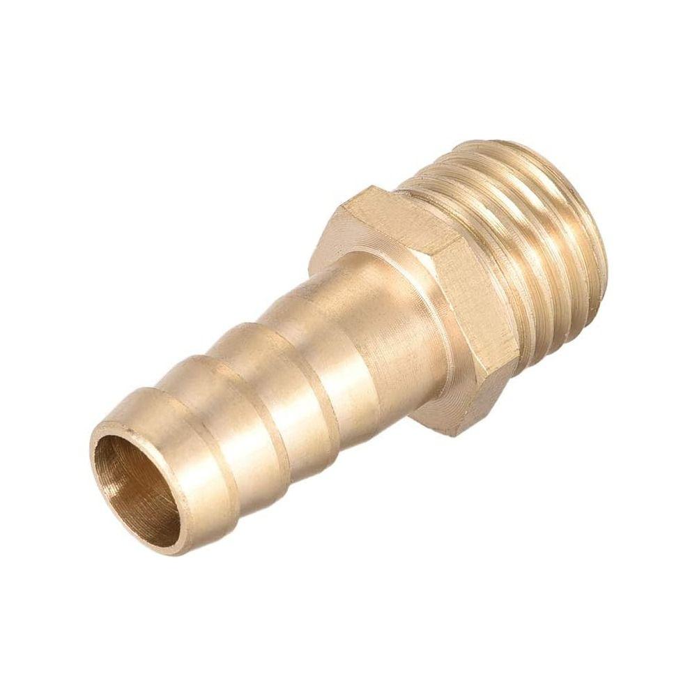 2 Stück Messing-Schlauchverschraubungen mit Widerhaken, metrischer Stecker auf Widerhaken für Luft, Wasser, Kraftstoff, Öl und Inertgase