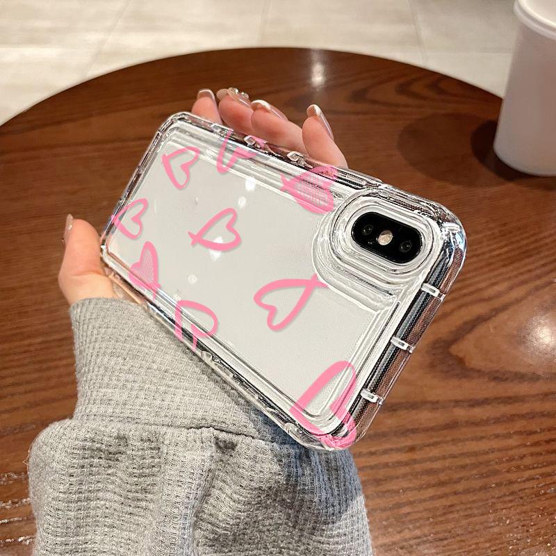 Love Heart Phone Case For Iphone 11 Fundas Iphone 13 14 15 Pro Max 12 XR 7 8 Plus X Xs SE   15promax 13promax Soft TPU Cover