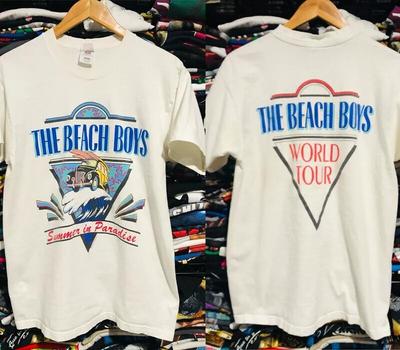 The Beach Boys Band Summer In Paradise 2 Sided World Tour White Unisex Tshirt