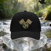 Golden Racing Flag Baseball Cap with ThreeLegged Emblem  Racing Suitable for Travel Parties Birthdays  Adjustable Unisex Li