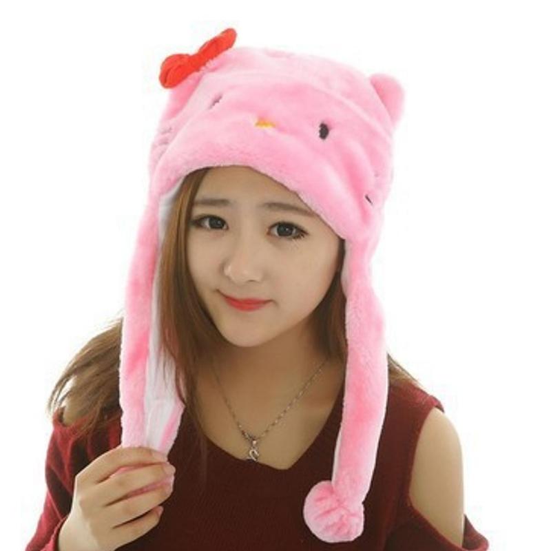 Fashion Casual Cute Cartoon Animal Headdress Plush Hat For Women