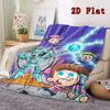 Cartoon Character 2D Flat Pattern Flannel Blanket High Quality All Seasons Warmth and Comfort Perfect for Christmas Gifts.