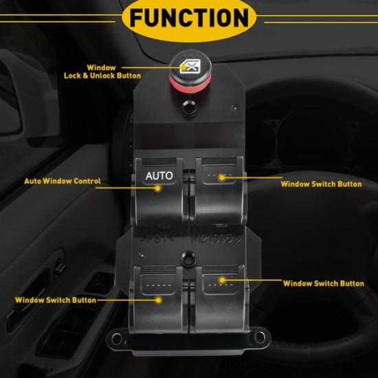 Master Power Window Door Switch 2001-2005 For Honda Civic Sedan 1.7L 4-Door US
