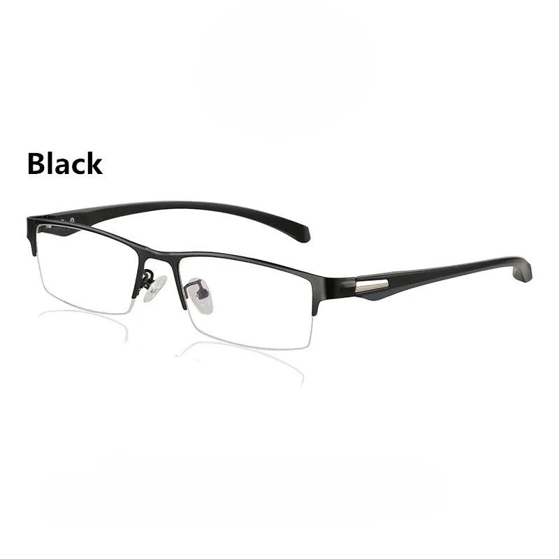 Sun Photochromic Myopia Eyeglasses Optical Men Student Finished Myopia Eyewear Prescription Glasses Frame Half Rim -1.0 -4.0