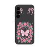 Vintage Flower Butterfly Case For Samsung Galaxy A56 A17 A26 A16 A36 A55 A54 A53 A15 S24 S25 FE S25 S22 S23 Ultra Plus Lanyard Soft Cover