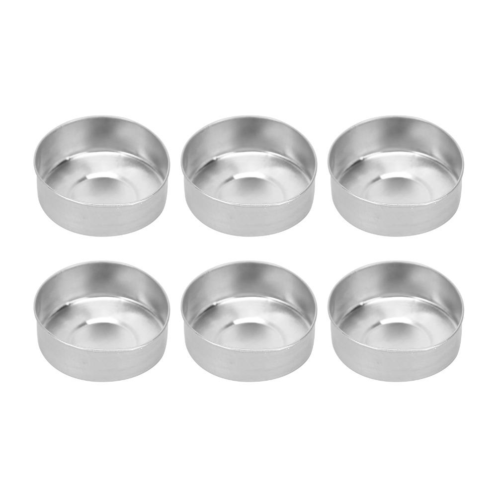 50 Pcs Sliver Candle Mold Container Aluminum Aluminum Candle Shells Candy Storage