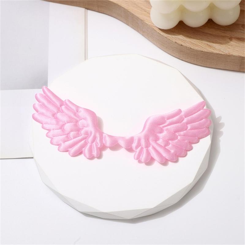 10Pcs Fabric Wing Charm Embossed Fabric Wing Appliques For Handmade Art Craft Home Decoration Clothing Sewing Craft