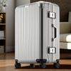 Quiet Spinner Wheels Aluminum Frame Luggage for Women Men - Durable Large Capacity Suitcase with Combination Lock