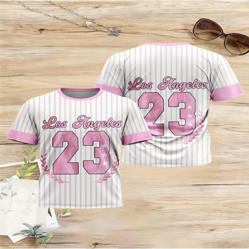 

Summer girls casual, comfortable, fashionable sports short sleeved T-shirt, lightweight and breathable 100