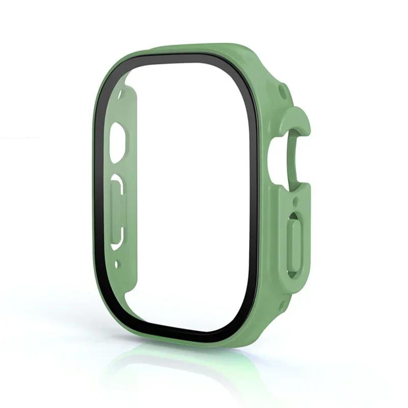 Hard Case For Apple Watch Ultra 3/2 49mm Screen Protector Tempered Glass Bumper Anti-Scratch Cover For iWatch Ultra 3/2/1 49mm